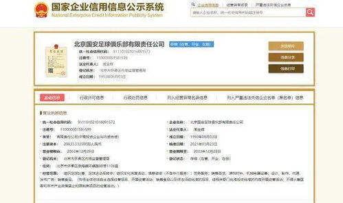 聚焦 俱乐部工商注册更名已顺利完成,保住 北京国安 只差最后一步